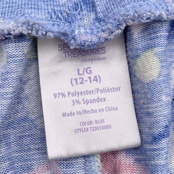 Secret Treasures Women's Flamingo Sketch Sleep Shorts Size Large Blue Pink - Picture 3 of 7